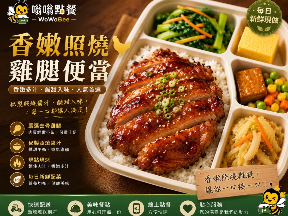 香嫩照燒雞腿便當